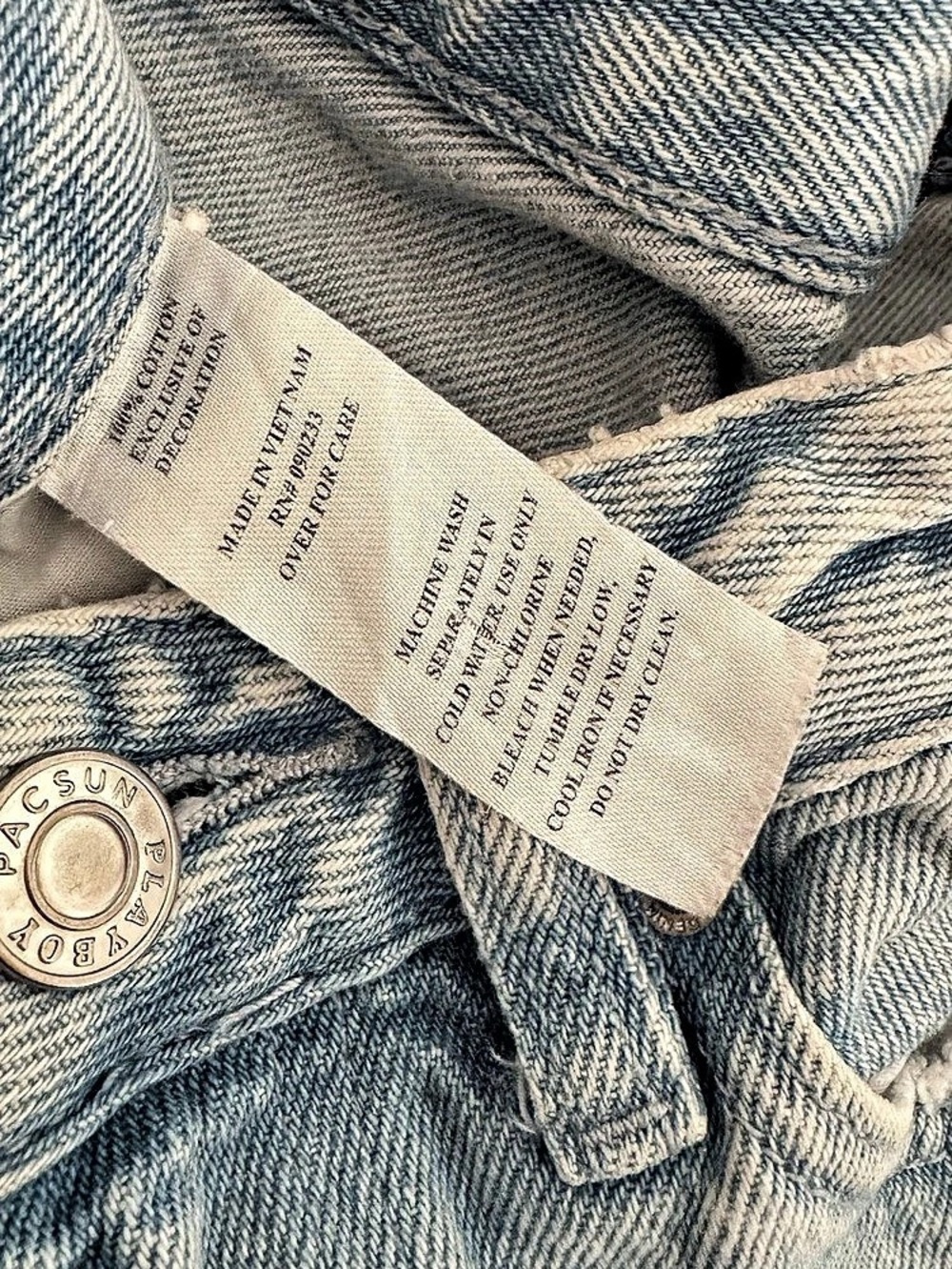 Playboy by Pacsun Distressed Straight Leg Jeans in Blue Waist 24 - Picture 4 of 4